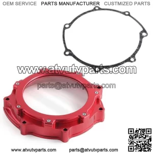 Billet Aluminum Red Clutch Cover + Gasket For Yamaha YFZ450R YFZ450RSE 06-23