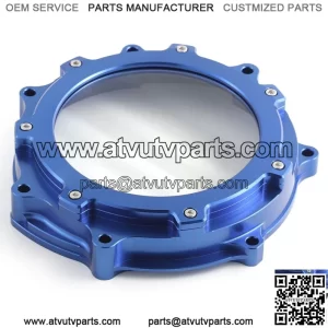 Aluminum Blue Transparent Clutch Cover For Yamaha YFZ450R YFZ450RSE 2006-23