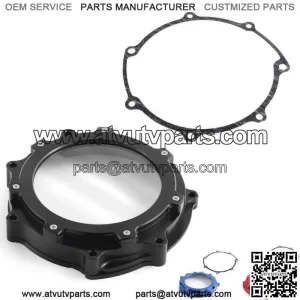 Aluminum Clutch Cover Gasket Set for Yamaha YFZ 450R YFZ450R 2006-2023 Black