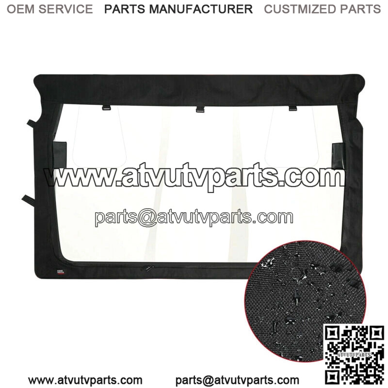 For Yamaha Rhino 450 /600 /700 78637 UTV Rear Window Shield Black Waterproof