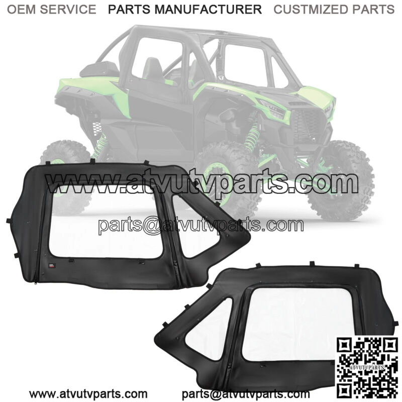 For Kawasaki Teryx KRX 1000 2020-2024 UTV Soft Upper Door Enclosure Set