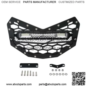 For Can-Am X3 Maverick RR Turbo Front Bumper Grille & LED Light Bar 32W 1800LM