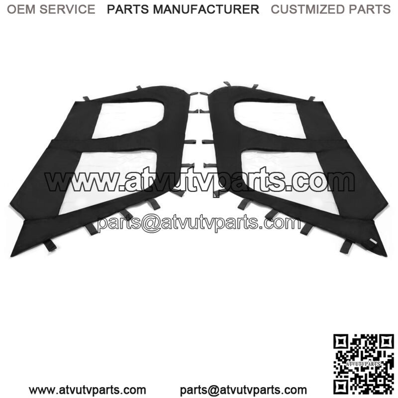 NEW BLACK+CLEAR Soft Upper Doors For 2012-2021 Kawasaki Teryx4 4 seat UTV models (For: Kawasaki Teryx4 800) - Image 4