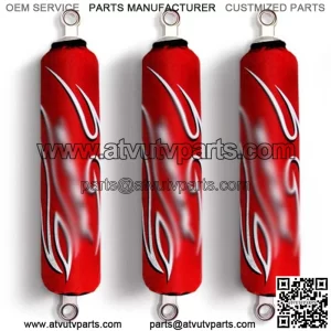 Red Shock Covers Honda TRX 250 R X Sportrax TRX 300 Fourtrax TRX 400 EX (Set 3) (For: Honda)