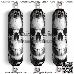 Dark Skull Shock Covers Honda TRX 250 TRX 300 TRX 400 EX TRX400 X (Set of 3) NEW (For: Honda FourTrax 200)
