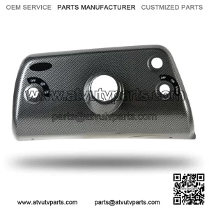 YAMAHA RHINO 450 660 BLACK CARBON FIBER LOOK DRIVER DASH COVER