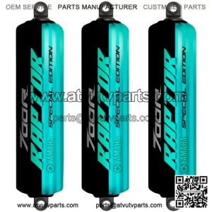 Turquoise & Black Shock Covers for Yamaha Raptor YFM700R [Special Edition]