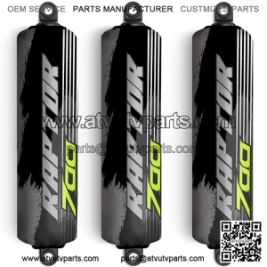 Armor Black Grey Shock Covers for Yamaha Raptor YFM700R [Special Edition](Set 3)
