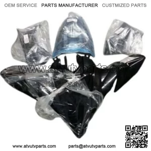 7 Piece YFZ450R Black OEM Yamaha Complete Set Plastics Brand New 09-2025