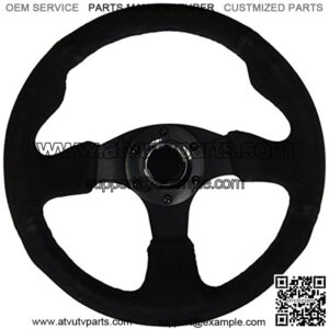 RST-012S 320mm Race Style Suede? Steering Wheel?with Black stitch