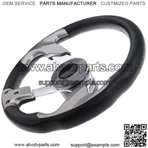 Universal Replacement 12.4''/31.5cm Aluminum Alloy Yacht Marine Pontoon Boat Steering Wheel 3 Spoke 3/4'' Shaft & Soft PU Foam Grip