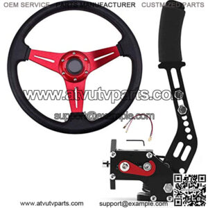 Universal Racing Steering Wheel with 64Bit PC USB Handbrake SIM for Racing Games Logitech G27 G25 G29 T500 T300 FANATECOSW LFS DIRT RALLY.2