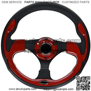 RST-001RD forced Steering Wheel (320mm Sport Steering Wheelwith Red Trim), RED