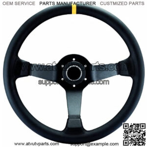 015R345MLN Leather Steering Wheel,Black, 350mm,Click to see price
