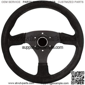 015R383PSN Suede Steering Wheel, Black