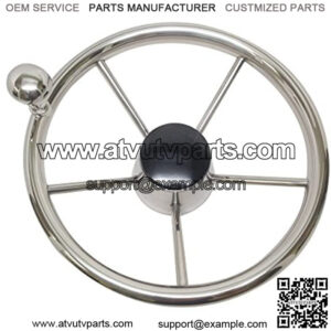 15 1/2" Steering Wheel Control Knob Black Cap 5 Spoke