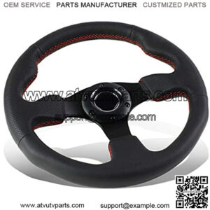 RST-012R-RS forced Steering Wheel (320mm Sport Leather Steering Wheelwith red stitch)