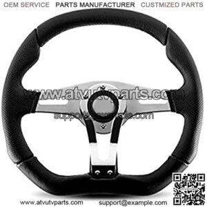 TRK-R35BK0B Trek-R 350 mm Leather Steering Wheel, Black