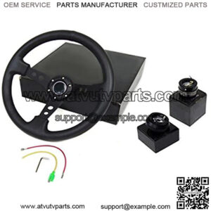 350MM Steering Wheel + Hub + Quick Release Black COMPATIBLE WITH 03-07 Infiniti G35