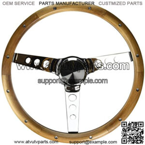 213 Classic Wood Steering Wheel with Rivets