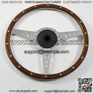 14'' Classic Riveted Wood Grain Steering Wheel Restoration MGB Midget Derrington