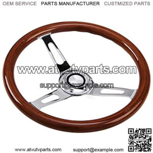 350mm 14inch Wood Steering Wheel with Horn Kit Fit for?Chevy Classic