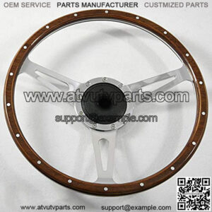 16'' Classic Riveted wood grain steering wheel Restoration Custom Hot rod street rod