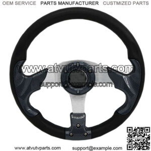 Carbon 13" Golf Cart Steering Wheel