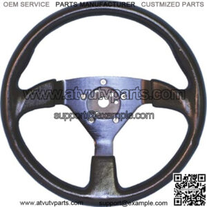 1 3-Spoke Black W/ Anodized Spokes Golf Cart Steering Wheel