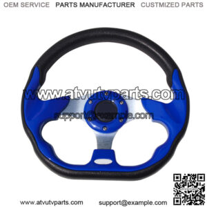 Blue Golf Cart Steering Wheel Fits EZGO Club Car Yamaha Hub Adapter Needed