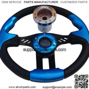 EZGO TXT RXV Steering Wheel Blue Black With Spokes & Hub Adapter