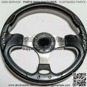 13" Steering Wheel Carbon Fiber Sports Style For EZGO CLUB CAR YAMAHA Golf Cart