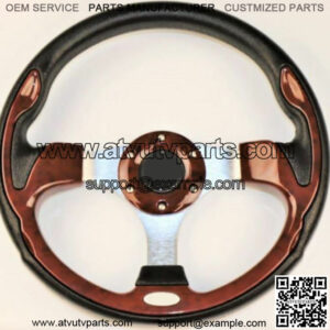 Vintage Golf Cart Steering Wheel Wood Grain logo 12.5" EZGO YAMAHA Club Car