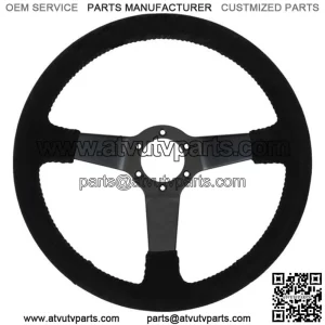 PRP Death Grip Flat Steering Wheel C Suede For Polaris RZR/Can-Am Maverick