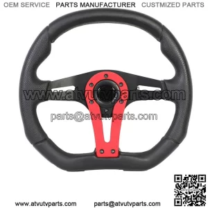 Pro Armor Force Steering Wheel Black w/ Red Accent Can-am Polaris (For: More than one vehicle)