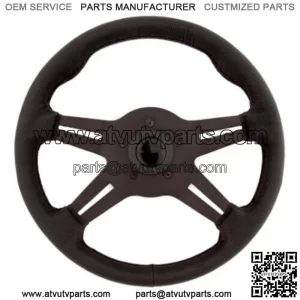 Grant 4 Spoke 13" Sure Grip Steering Wheel #8510 & Adapter Kawasaki Teryx - Blk  (For: More than one vehicle)
