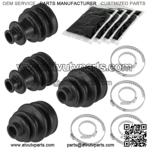 2 Rear Axle Inner Outer LH RH CV Boot Kit for Polaris Sportsman 570 6X6 2018-20 (For: Polaris Sportsman 570)