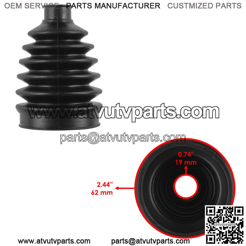 Front Axle Outer Inner CV Boot Kit for Polaris Sportsman Sp 570 2015-2017 - Image 2