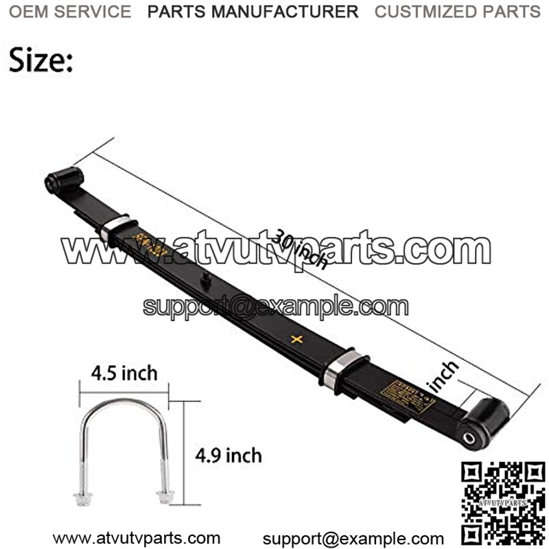 Heavy Duty Rear Leaf Spring 3 Leaf for Club Car Precedent 2004-up G&E Golf Cart 102544901 - Image 3