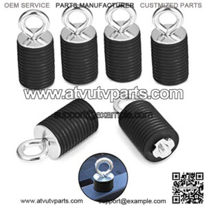 UTV Tie Down Anchors, 2" Set of 6 Black Bed Anchors Compatible with Polaris Ranger (Up to 2021)/General 500 700 800 900 1000