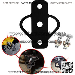 Steel ATV 3-Way Trailer Hitch Adapter for Golf Cart Garden Tractor Lawn Mower Chain and Tow Strap