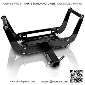 Winch Mounting Plate Winch Cradle Mounting Bracket 8000lbs-13000lbs Capacity Foldable Bracket for Truck Trailer ATV 2" Hitch Receiver 4WD