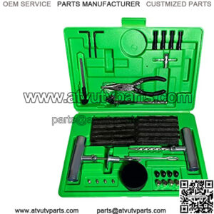 Tire Plug Kit (86-Piece) Repair Punctures & Fix Flats with Ease - Heavy Duty Flat Tire Puncture Repair Kit for Car, Motorcycle, ATV, UTV, RV, Trailer, Tractor, Jeep, Etc.