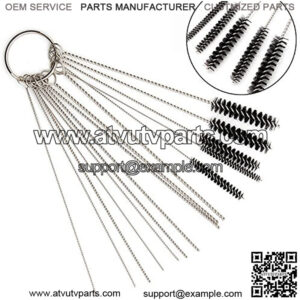 Carburetor Carbon Dirt Cleaner Tool Kit 10 Cleaning Needles with 5 Brushes