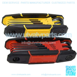 Folding Metric and SAE Hex Keys | Metric and SAE Allen Wrench Set | Durable Construction | Heat Treatment S2 Finish | New Design | 2 Pack