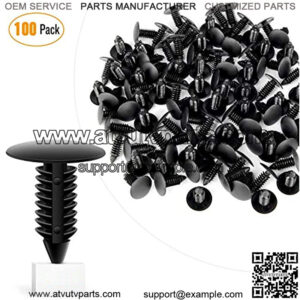Nylon Bumper Fastener Rivet Clips Fender& Bumper Shield Retainer GM, Ford & Chrysler 7mm Hole Retainer Auto Body Clips - 100PCS