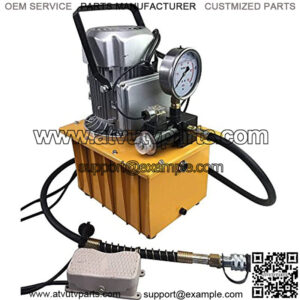 Electric Hydraulic Pump 10000 PSI 2 Stage Solenoid Valve Electric Driven Hydraulic Pump Pedal Solenoid Valve Control 750W 110V (Single Acting)