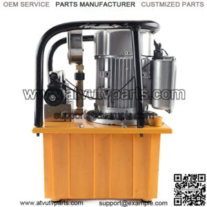 110V Electric Driven Hydraulic Pump - 750W Double Acting Hydraulic Pump + Solenoid Valve Pedal Switch for Punching/Bending/Jack Machine 7L Capacity 30KG