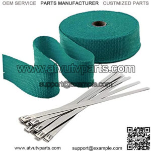 Stark Thermal Wrap 2" Wide x 50' Long - Fiberglass Heat Shield Exhaust Manifold/Header Wrap - Green