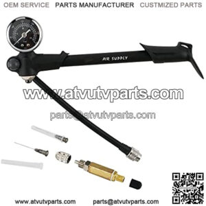 300 psi Air Shock Fork Pump with Rubber Handle Nitrogen Needle Fill Tools Kit Compatible with ATV UTV Motorcycle,Road Classic EFI FLHRCI,Street Glide FLHX,Road Glide